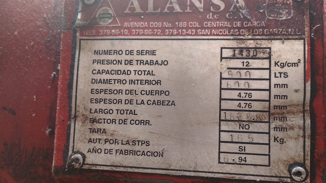 TANQUE PARA AIRE